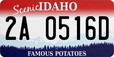 ID license plate 2A0516D
