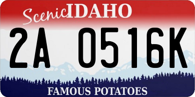 ID license plate 2A0516K