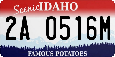 ID license plate 2A0516M