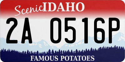 ID license plate 2A0516P