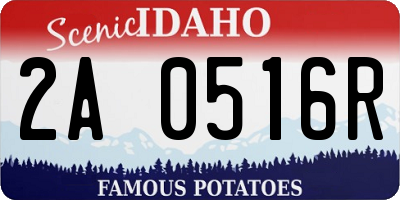 ID license plate 2A0516R