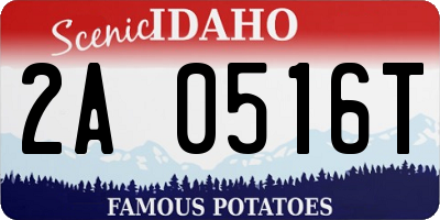 ID license plate 2A0516T