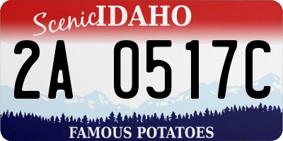 ID license plate 2A0517C