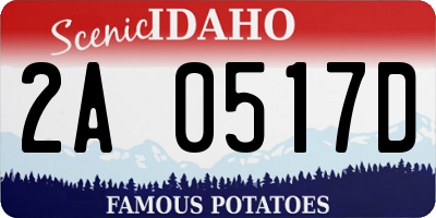 ID license plate 2A0517D