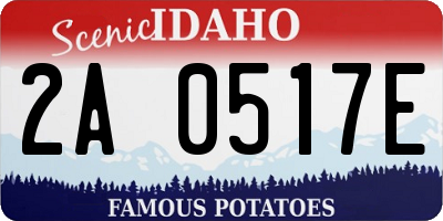 ID license plate 2A0517E