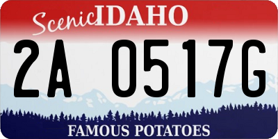 ID license plate 2A0517G