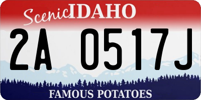 ID license plate 2A0517J