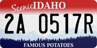 ID license plate 2A0517R