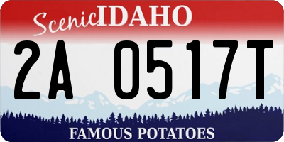 ID license plate 2A0517T
