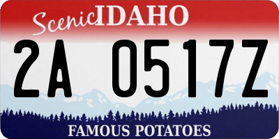 ID license plate 2A0517Z