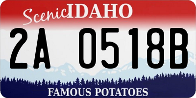 ID license plate 2A0518B
