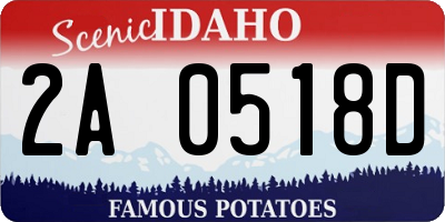 ID license plate 2A0518D