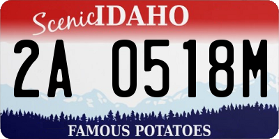 ID license plate 2A0518M