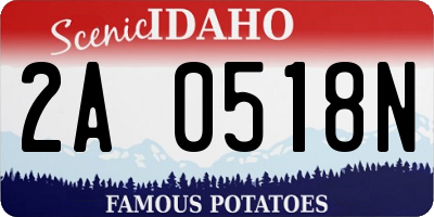 ID license plate 2A0518N