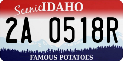 ID license plate 2A0518R