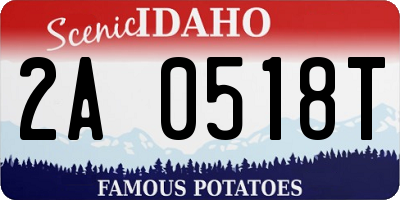 ID license plate 2A0518T