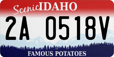 ID license plate 2A0518V