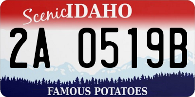 ID license plate 2A0519B