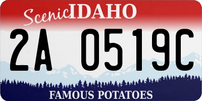 ID license plate 2A0519C