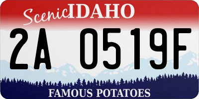ID license plate 2A0519F