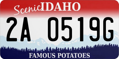 ID license plate 2A0519G
