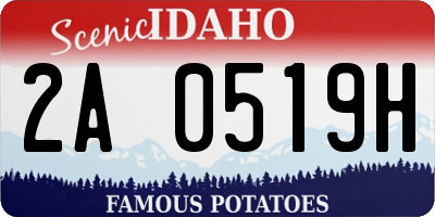 ID license plate 2A0519H