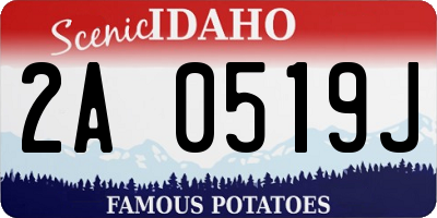 ID license plate 2A0519J
