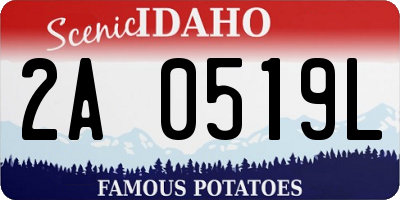 ID license plate 2A0519L