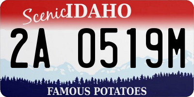 ID license plate 2A0519M