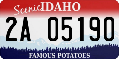ID license plate 2A0519O