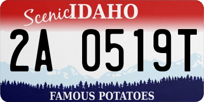 ID license plate 2A0519T