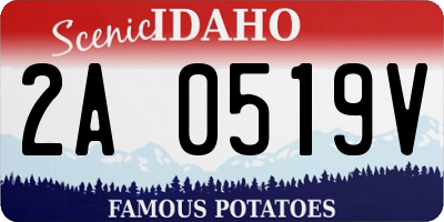 ID license plate 2A0519V