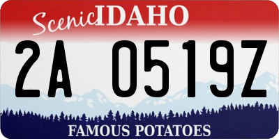 ID license plate 2A0519Z