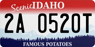 ID license plate 2A0520T