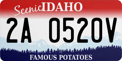 ID license plate 2A0520V