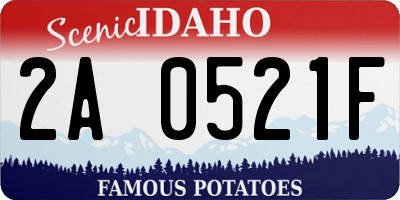 ID license plate 2A0521F