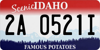 ID license plate 2A0521I