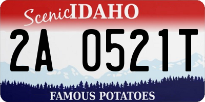ID license plate 2A0521T
