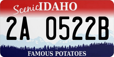 ID license plate 2A0522B