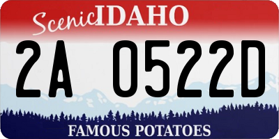 ID license plate 2A0522D
