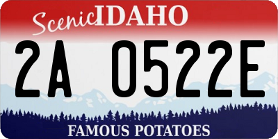 ID license plate 2A0522E