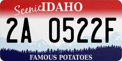 ID license plate 2A0522F