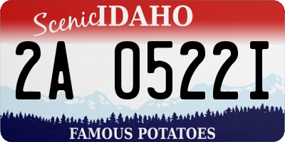 ID license plate 2A0522I