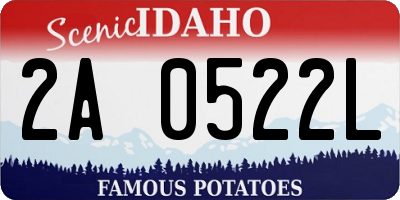 ID license plate 2A0522L