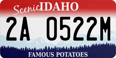 ID license plate 2A0522M