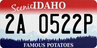 ID license plate 2A0522P