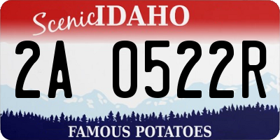 ID license plate 2A0522R