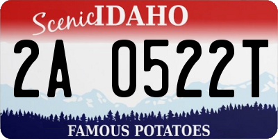 ID license plate 2A0522T
