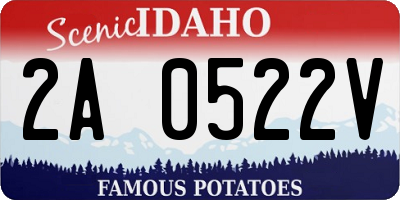 ID license plate 2A0522V