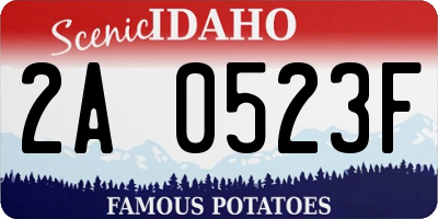 ID license plate 2A0523F
